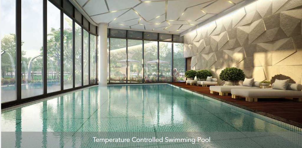 Temperature controlled indoor swimming pool